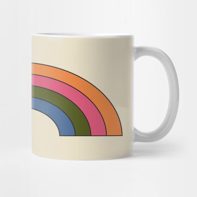 Retro Vintage 1970 Rainbow by ellenhenryart